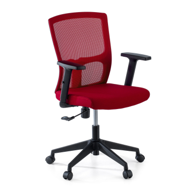 swivel chair red pivot mesh 1d adjustable armrests 1