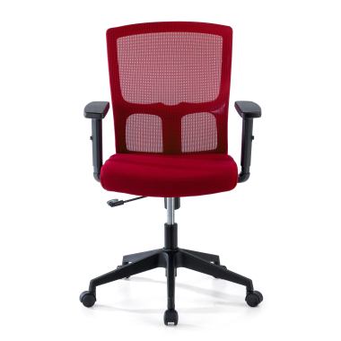 swivel chair red pivot mesh 1d adjustable armrests 3