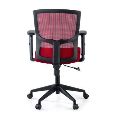 swivel chair red pivot mesh 1d adjustable armrests 6