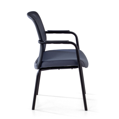 visitor chair gray siena mesh fixed armrests 4