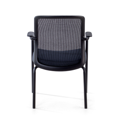 visitor chair gray siena mesh fixed armrests 6