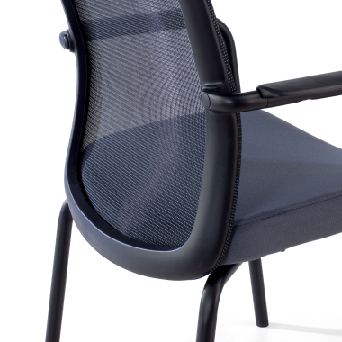visitor chair gray siena mesh fixed armrests 10