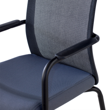 visitor chair gray siena mesh fixed armrests 9