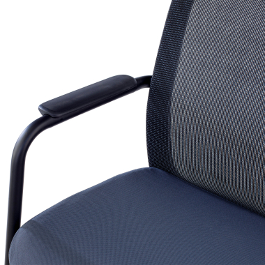 visitor chair gray siena mesh fixed armrests 8