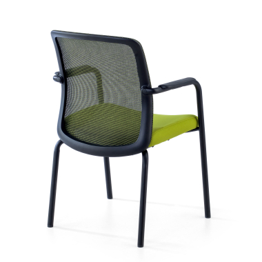 visitor chair green siena mesh fixed armrests 5