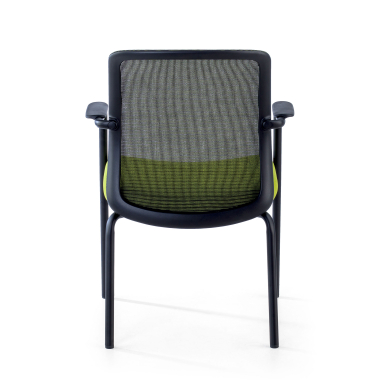 visitor chair green siena mesh fixed armrests 6