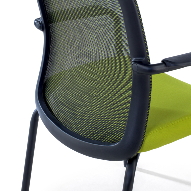 visitor chair green siena mesh fixed armrests 9