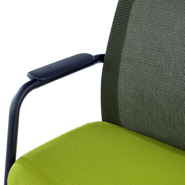 visitor chair green siena mesh fixed armrests 8