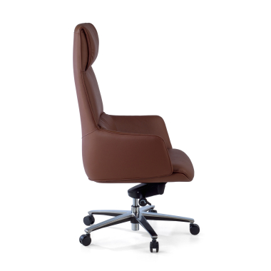 executive chair brown mozart natural skin upholstered armrests 3