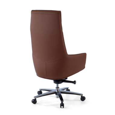 executive chair brown mozart natural skin upholstered armrests 8