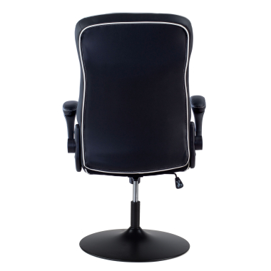 gaming chair white synthetic leather flip up armrests 9