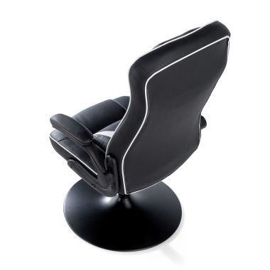 gaming chair white synthetic leather flip up armrests 7