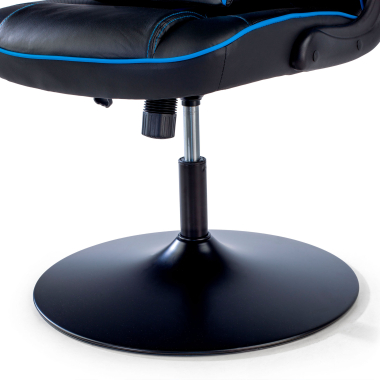 gaming chair blue synthetic leather flip up armrests 6
