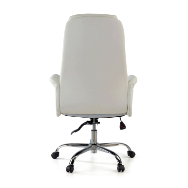 office chair white king synthetic leather upholstered armrests 7