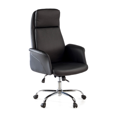 office chair black king synthetic leather upholstered armrests 1