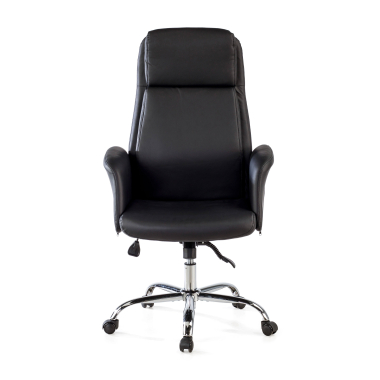 office chair black king synthetic leather upholstered armrests 3