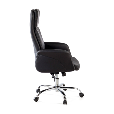 office chair black king synthetic leather upholstered armrests 4