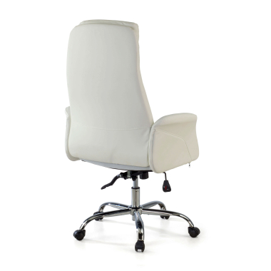 office chair white king synthetic leather upholstered armrests 9