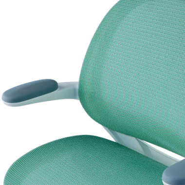 junior chair green ergokid mesh flip up armrests 6