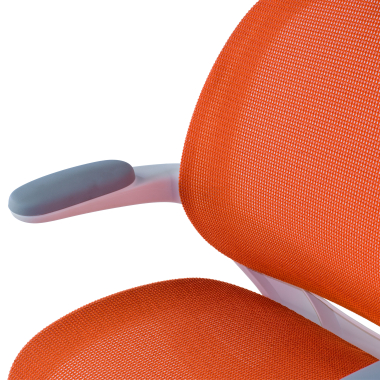 junior chair orange ergokid mesh flip up armrests 6