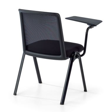 chair with writing tablet black desk easel mesh no armrests 11
