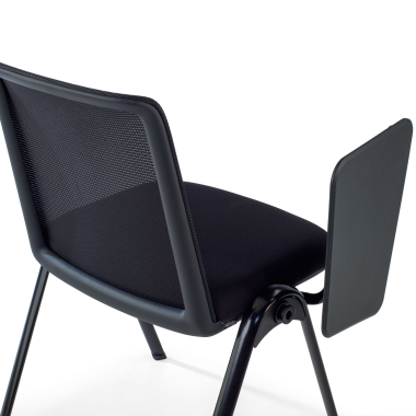 chair with writing tablet black desk easel mesh no armrests 8