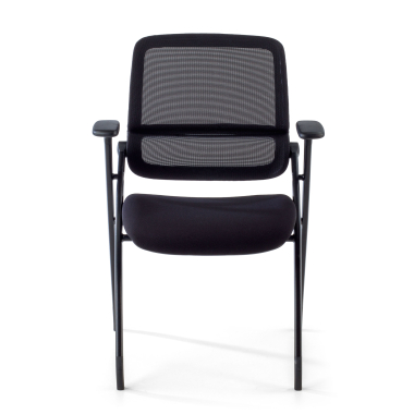 visitor chair black chair mesh movable armrests 7