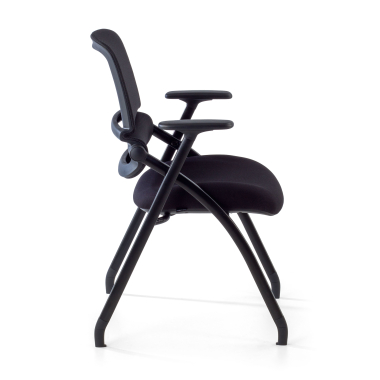 visitor chair black chair mesh movable armrests 8