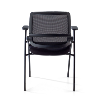visitor chair black chair mesh movable armrests 13