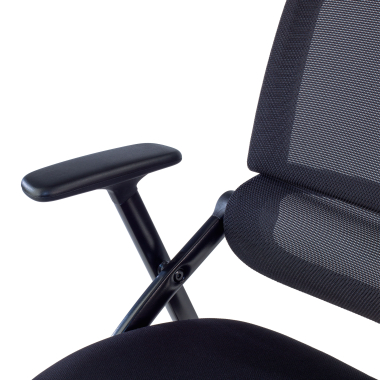 visitor chair black chair mesh movable armrests 12