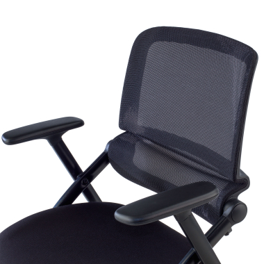 visitor chair black chair mesh movable armrests 9