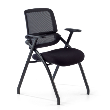 visitor chair black chair mesh movable armrests 1