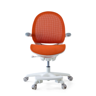 junior chair orange ergokid mesh flip up armrests 3