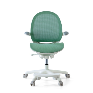 junior chair green ergokid mesh flip up armrests 3