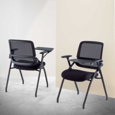 chair with writing tablet black with writing tablet mesh movable armrests 10