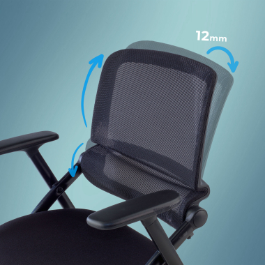 chair with writing tablet black chair with casters mesh movable armrests 5