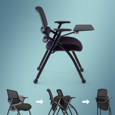 chair with writing tablet black with writing tablet casters mesh movable armrests 5