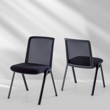 visitor chair black dora mesh no armrests 4