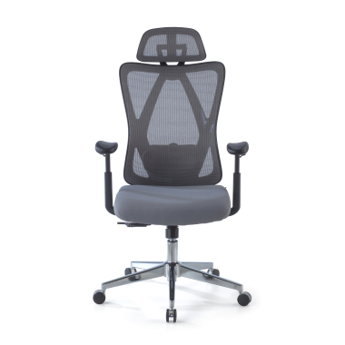 ergonomic chair gray matrix mesh movable armrests lumbar support headrest 3