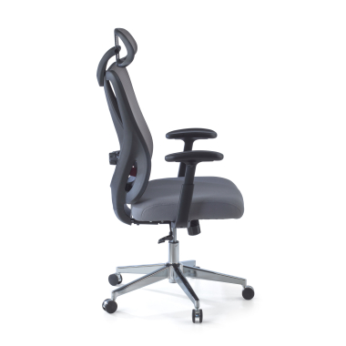 ergonomic chair gray matrix mesh movable armrests lumbar support headrest 7
