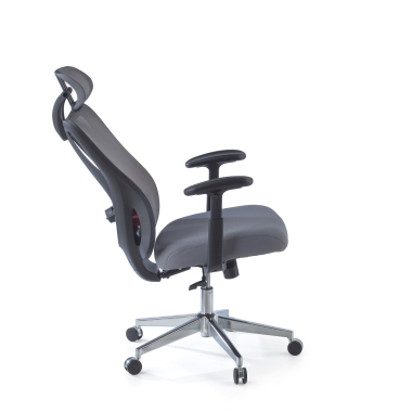 ergonomic chair gray matrix mesh movable armrests lumbar support headrest 4