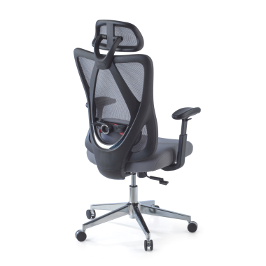 ergonomic chair gray matrix mesh movable armrests lumbar support headrest 8