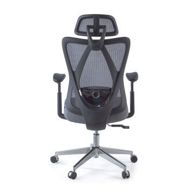 ergonomic chair gray matrix mesh movable armrests lumbar support headrest 6