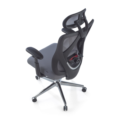 ergonomic chair gray matrix mesh movable armrests lumbar support headrest 9