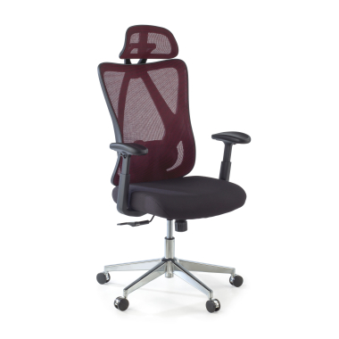 ergonomic chair red matrix mesh movable armrests lumbar support headrest 1