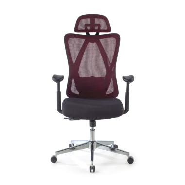 ergonomic chair red matrix mesh movable armrests lumbar support headrest 3