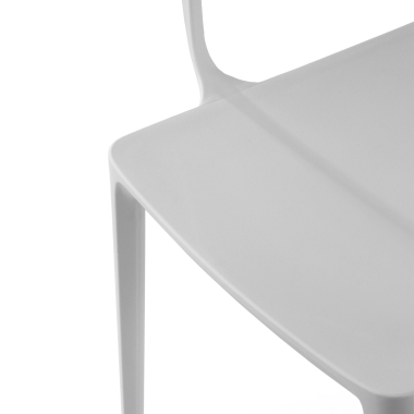 visitor chair white loop plastic fixed armrests 7