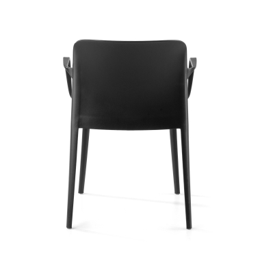 visitor chair black loop plastic fixed armrests 7