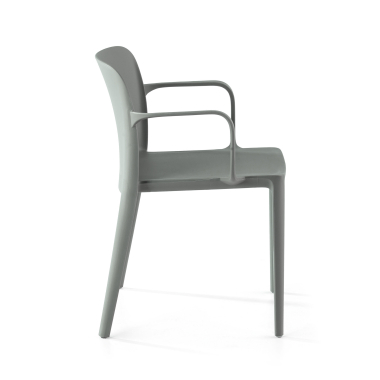 visitor chair green loop plastic fixed armrests 4
