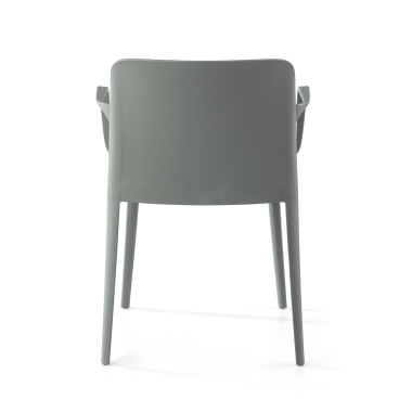 visitor chair green loop plastic fixed armrests 7